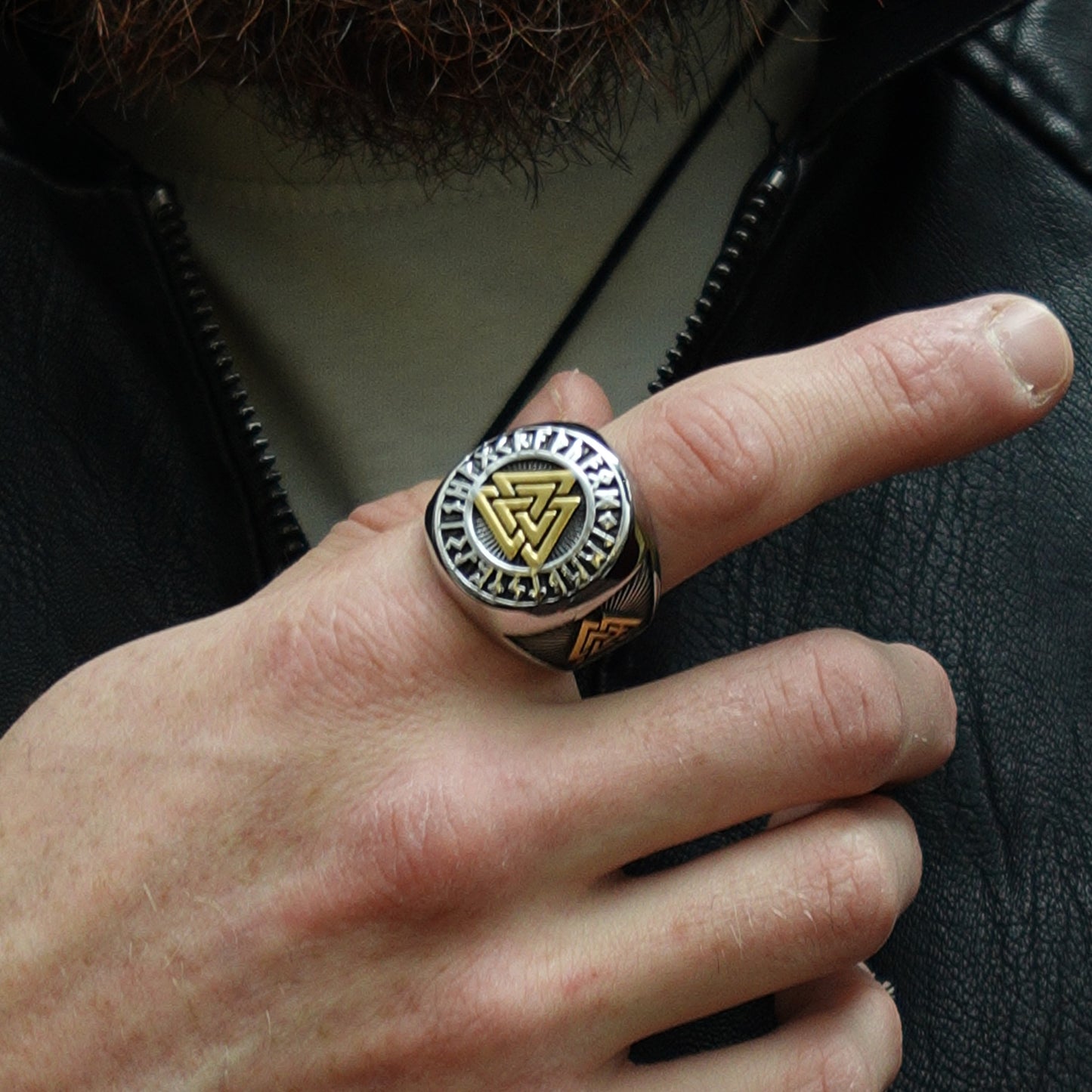Anillo Sello Valknut