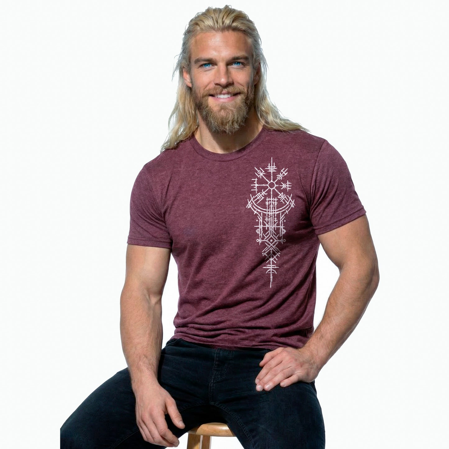 Remera Vegvisir Bordeaux