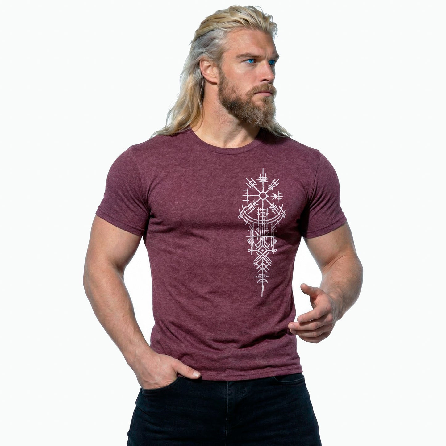 Remera Vegvisir Bordeaux