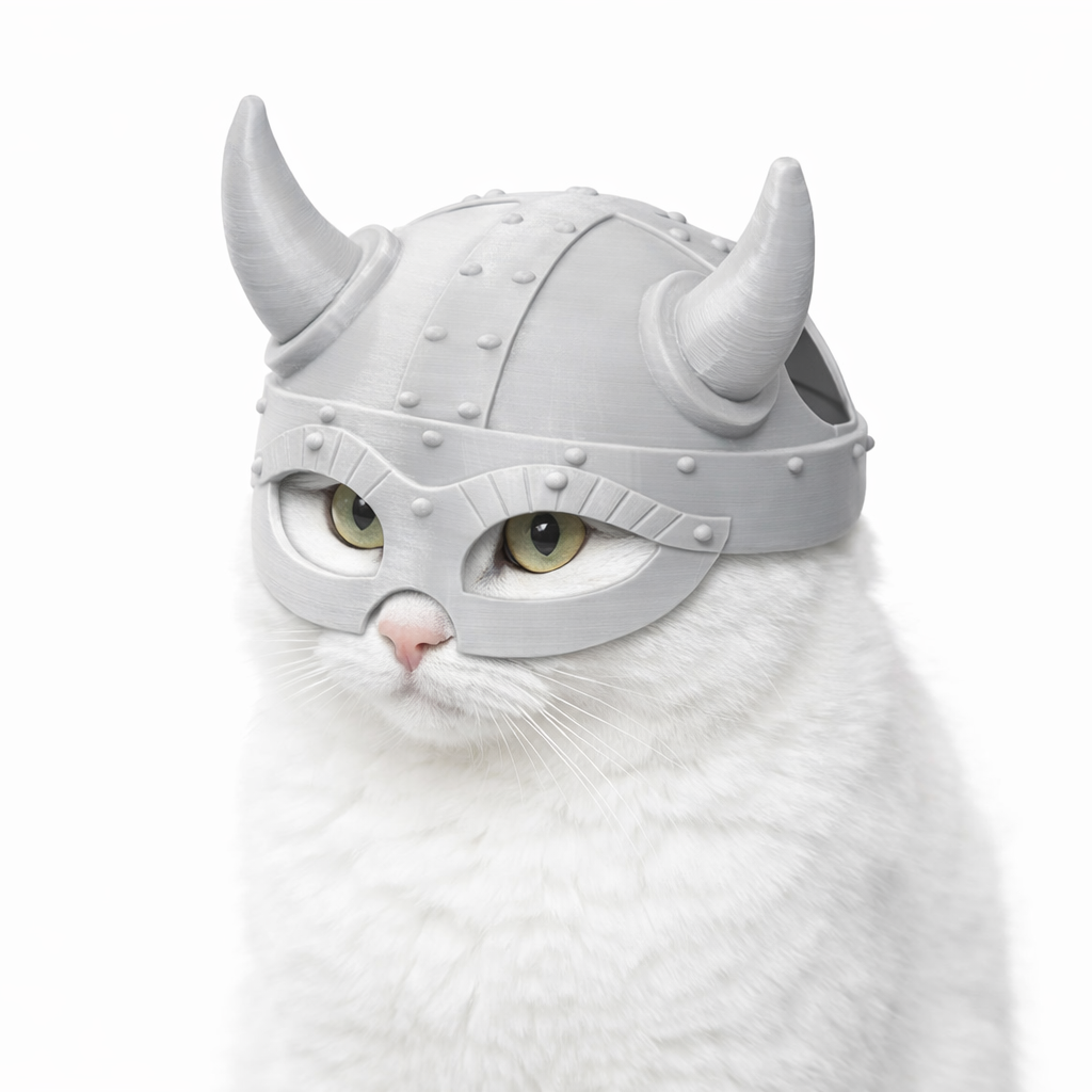 Casco vikingo para gatos